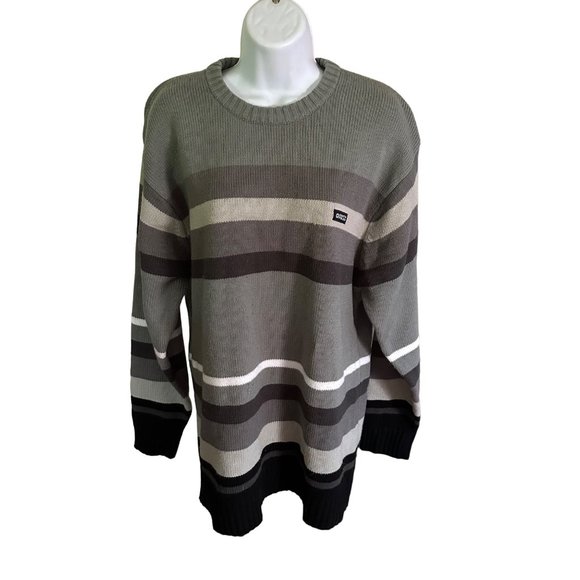 Southpole Other - Southpole Authentic Collection gray striped sweater size M